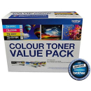 Brother tn-251bk and tn-255 laser toners cartridge pack b,c,m &y
