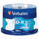 Verbatim cd-r 80min 52x inkjet printable white pack 50