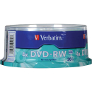 Verbatim dvd-rw 4.7gb 2x spindle pack 30