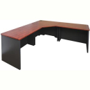 Rapid manager corner desk 1800 x 1800 x 600mm appletree/ironstone