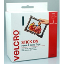 Velcro brand strip hook and loop fastener 20mm x 1.8m strip dispenser pack