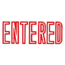 Xstamper 1021 message stamp red 'ENTERED'
