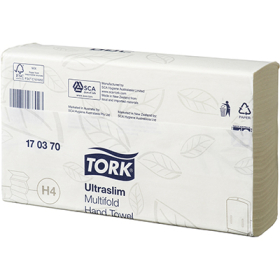 Tork H4 ultraslim multifold hand towel 240 x 210mm 150 sheets box 20 packs #T0170370
