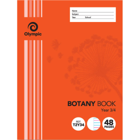 Botany book 9 x 7 Year 3/4 48 page #BOTY34