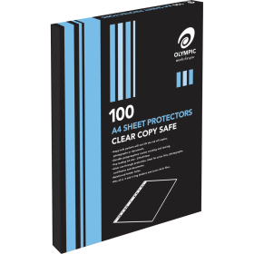 Olympic sheet protector A4 copy safe 40 micron box 100 #141763