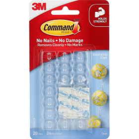 Command adhesive hooks clear pack 20 #3M17026CLR
