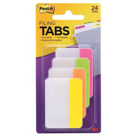 Post-it durable filing tabs writable repositional pack 24 #P686PLOY