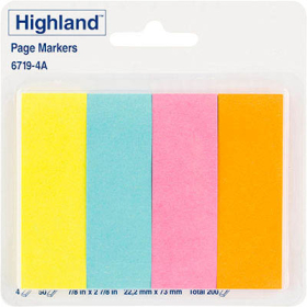 Highland stick on page markers assorted colours #P67194A
