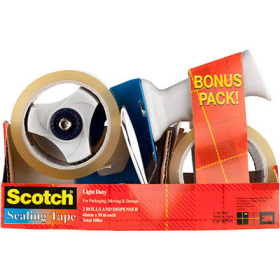3m bps-1 scotch packaging tape dispenser and tape pack 2 rolls #3MBPS1