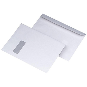 Cumberland C4 window envelopes peel n seal 100gsm secretive 229 x 324mm white box 250 #612344