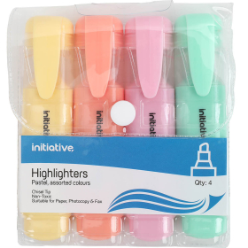 Initiative highlighter assorted pastel wallet 4 #I7098962