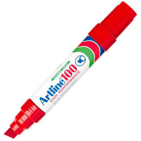 Artline 100 jumbo permanent marker chisel 12.0mm red #A100R