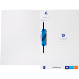 Avery lateral file white with permclip fastener extra h/weight foolscap white box 100 #A46511