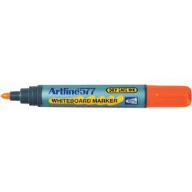 Artline 577 drysafe whiteboard marker bullet 3mm orange #A577O