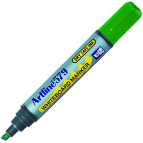 Artline 579 dry safe whiteboard marker chisel 5mm green #A579G