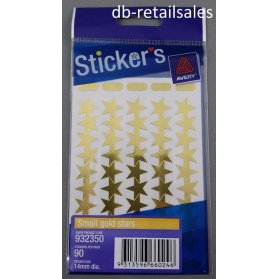 Avery 932350 multi-purpose sticker small star 10mm gold pack 90 #A932350