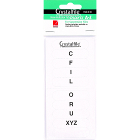 Crystalfile inserts white pack 60curved #T111540C