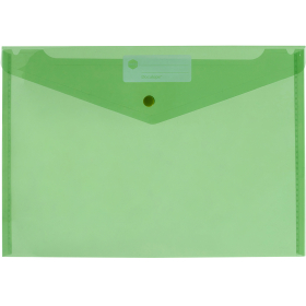Marbig doculope wallet with button A4 green #M2015004