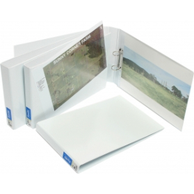 Bantex insert binder landscape A3 3 ring 38mm white #B2794-07