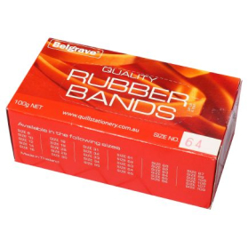 Rubber bands size 64 100g box #B64