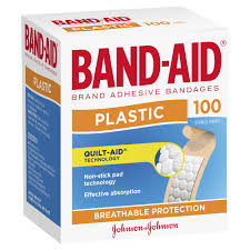 Band Aid plastic strips box 100 #BA100