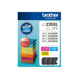 Brother lc-235 inkjet cartridge value pack 3 colour #BLC235VP