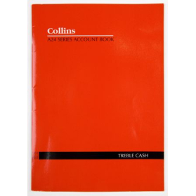 Collins A24 series account book A4 24 leaf treble cash red #CA24TC