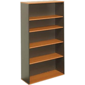 Rapid worker bookcase 2 shelf 900 x 300 x 900mm cherry/ironstone #RLCBC9CI