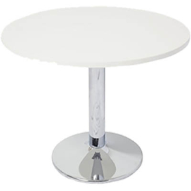 Rapidline round table 1200mm stainless steel base natural white top #RLCBTSS1200NW