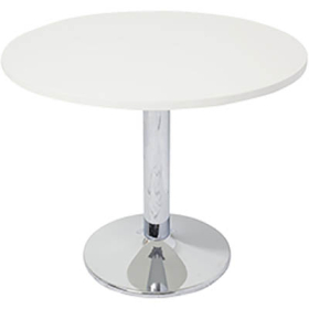 Rapidline round table 900mm stainless steel base natural white top #RLCBTSS900NW