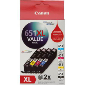 Canon cli651xl inkjet cartridge value pack #CCLI651XLVP