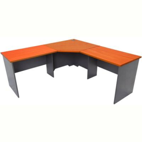 Rapid worker corner desk 1800 x 1800 x 750mm cherry/ironstone #RLCCW1875CI