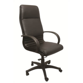 Rapidline executive chair high back single point lock pu black #RLCL710BPU