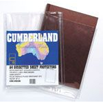 Cumberland sheet protectors double capacity with gusset A4 pack 10 #CSP6138G