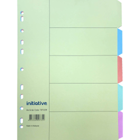 Initiative divider manilla 5 tab pastel #I7071229