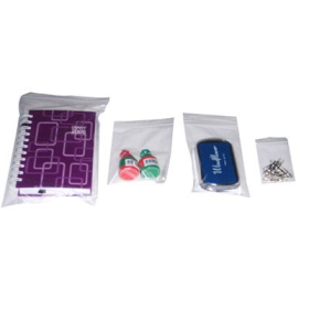 Clip seal bags resealable plastic 100x125 pkt 100 #D100125