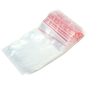 Clip seal bags resealable plastic 100x180 pkt 100 #D100180