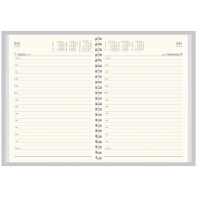 Collins vanessa wire diary A5 day to a page 1 hour black #D185