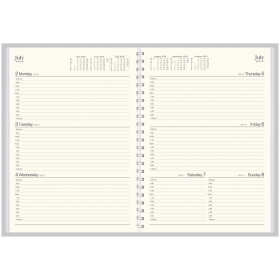 Collins vanessa wire diary A4 week to view 1 hour black #D345