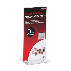 Deflecto sign holder DL portrait double sided #D45101