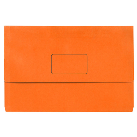 Marbig slimpick document wallet foolscap orange pack 10 #DWO