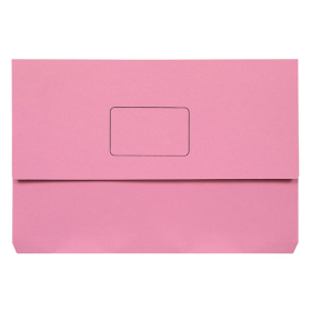Marbig slimpick document wallet foolscap pink pack 10 #DWP