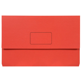 Marbig slimpick document wallet foolscap bright red pack 10 #DWR