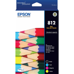 Epson 812 inkjet cartridge 4 colour value pack #E812VP