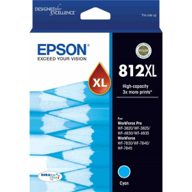 Epson 812 inkjet cartridge high yieldcyan #E812XLC