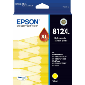 Epson 812 inkjet cartridge high yield yellow #E812XLY