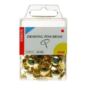 Esselte 45100 drawing pins brass pack 150 #E45100