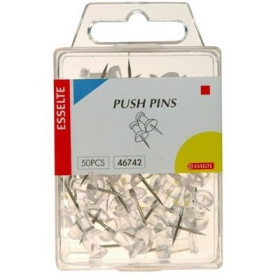 Esselte pins push pack 50 clear #E46742