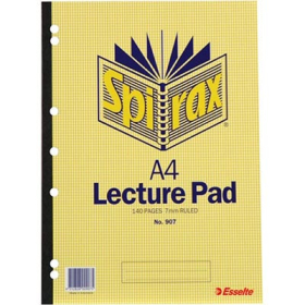 Spirax lecture pad A4 side bound #S907