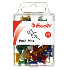 Esselte 45110 push pins assorted pack 50 #E45110